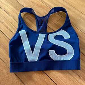 Victoria's Secret Victoria Sport Navy Logo Pullover Sports Bra Size XS